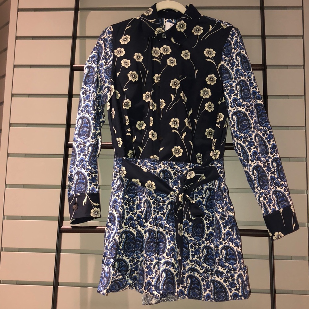 Derek Lam 10 Crosby Floral Tie Romper